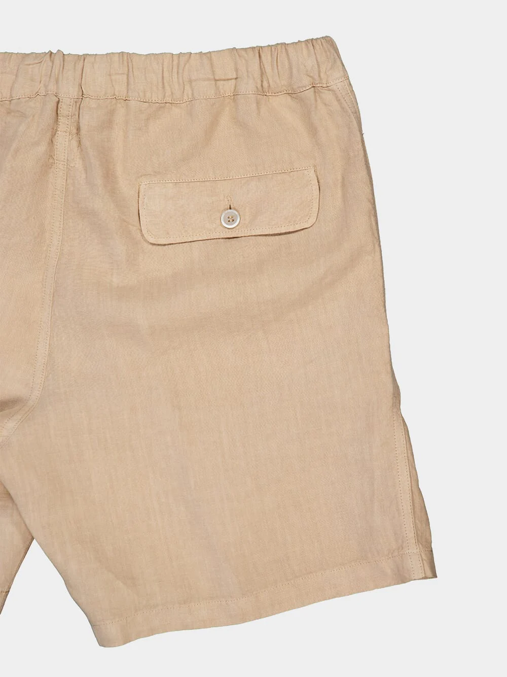 Almond Linen Bermuda Shorts - Image 4