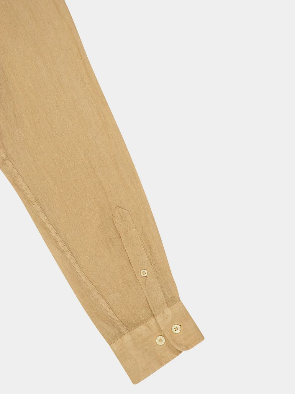 Almond Long-Sleeve Regular Fit Linen Shirt - Image 4