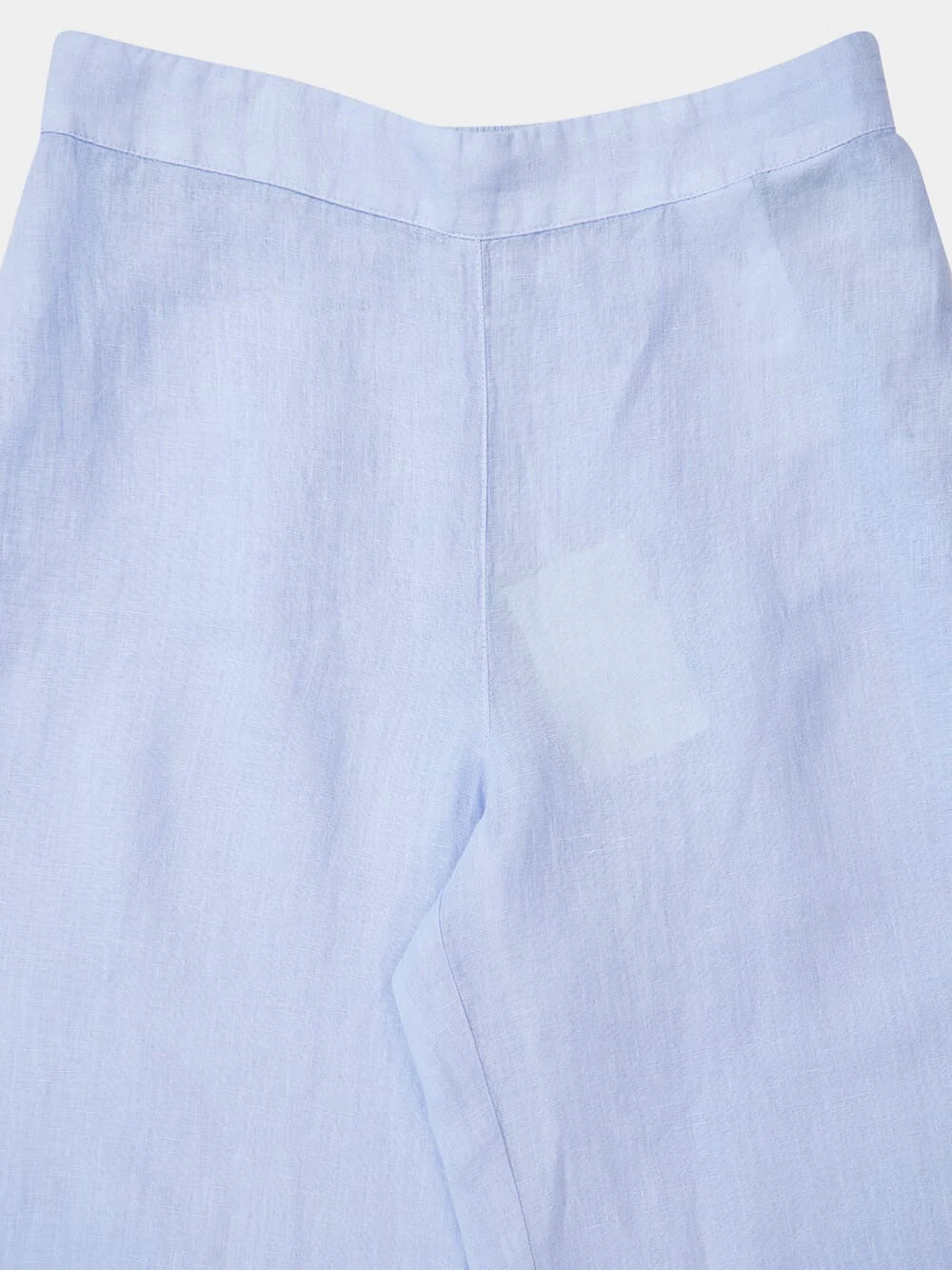 Aquatic Blue Wide-Leg Linen Pants - Image 3