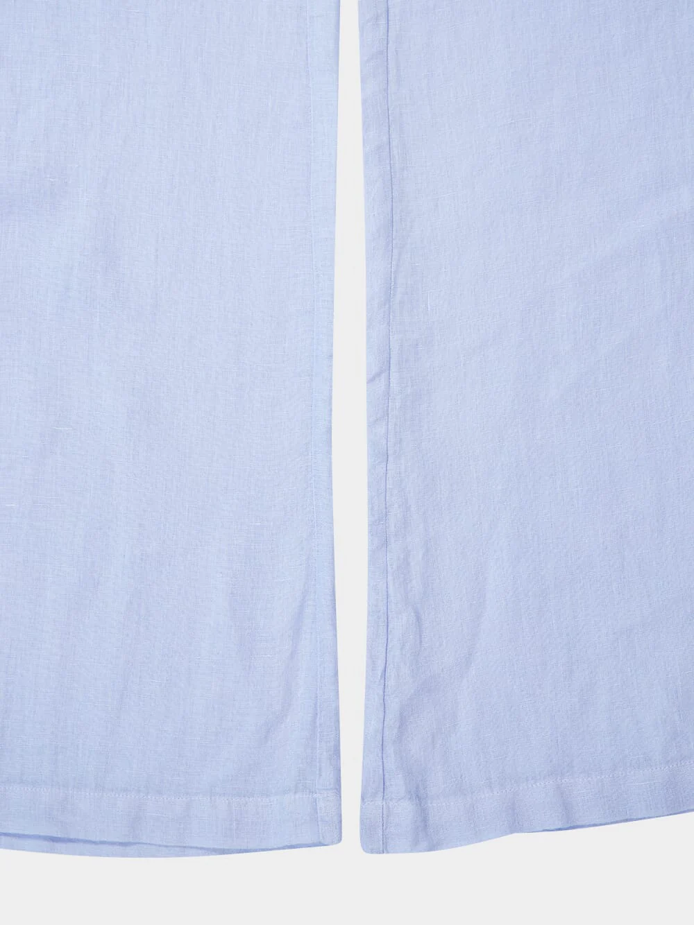 Aquatic Blue Wide-Leg Linen Pants - Image 4
