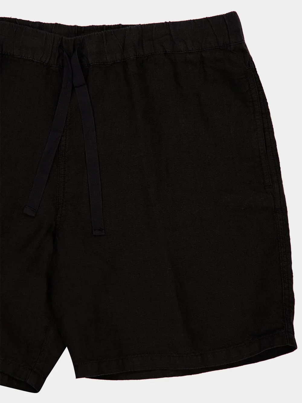 Black Bermuda Linen Shorts - Image 3
