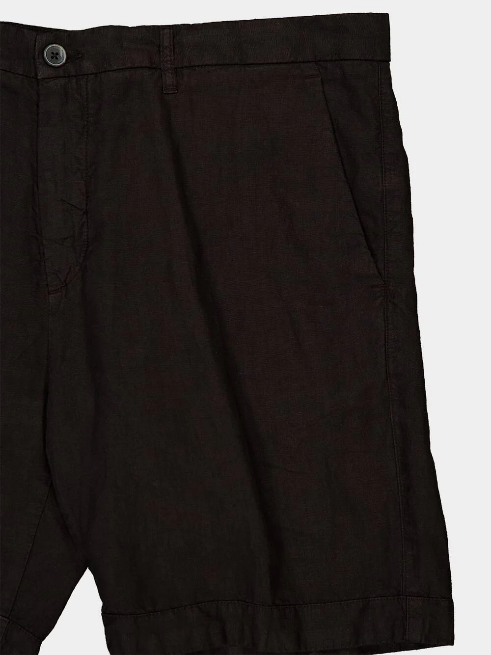 Black Linen Bermuda Shorts - Image 3