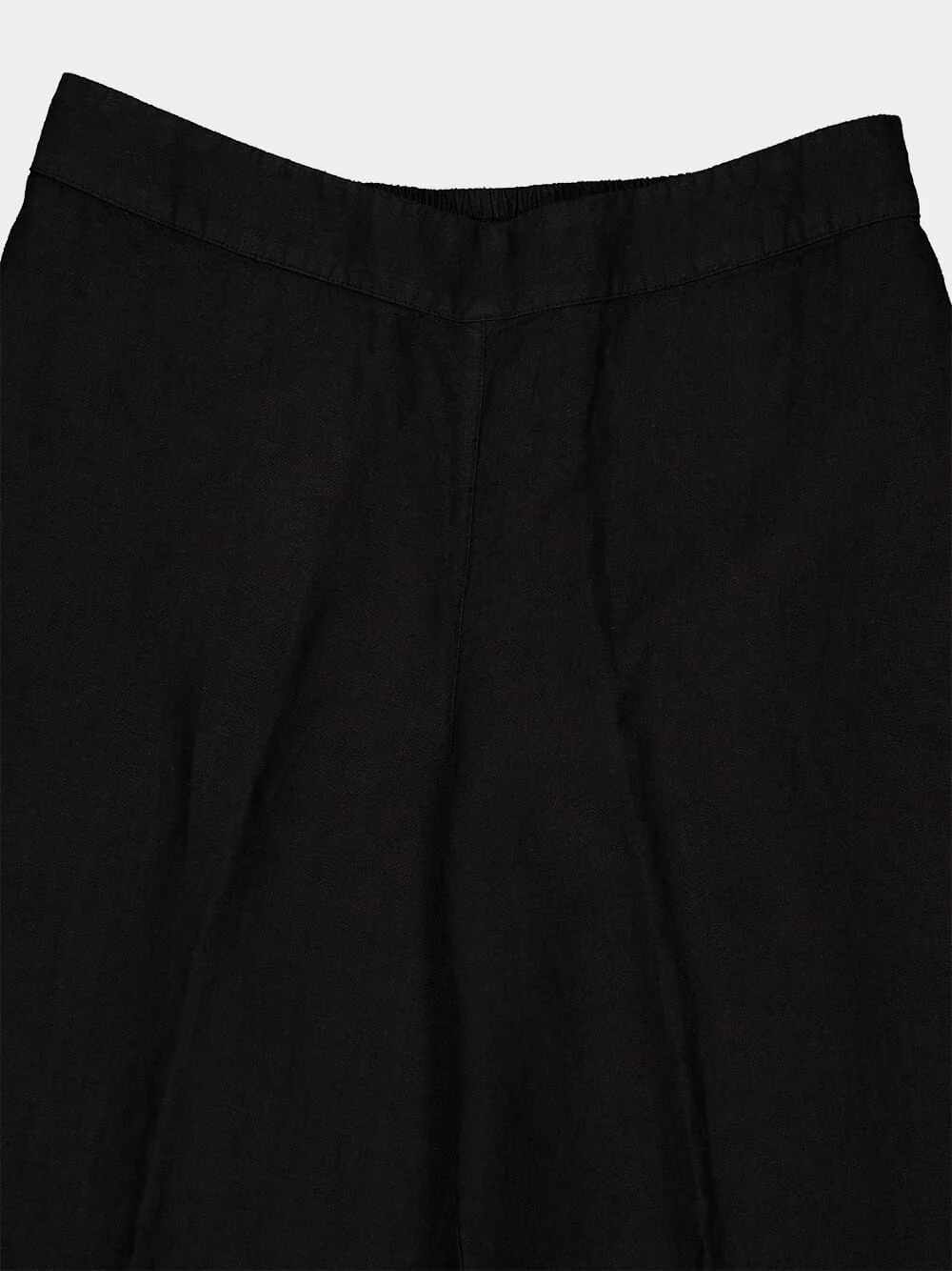 Black Linen Casual Fit Trousers - Image 4