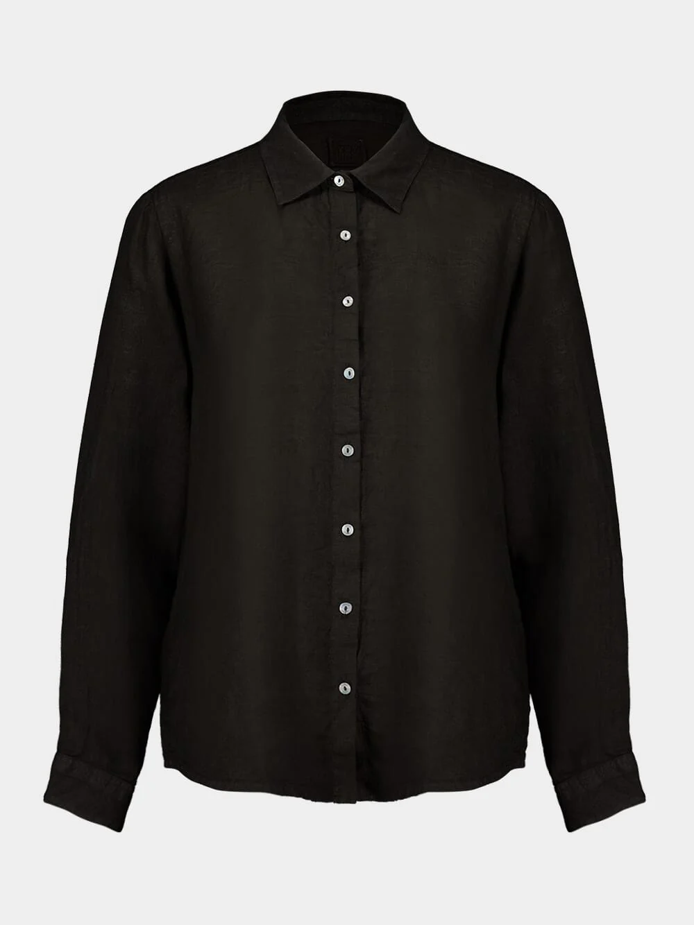 Black Long Sleeve Linen Shirt