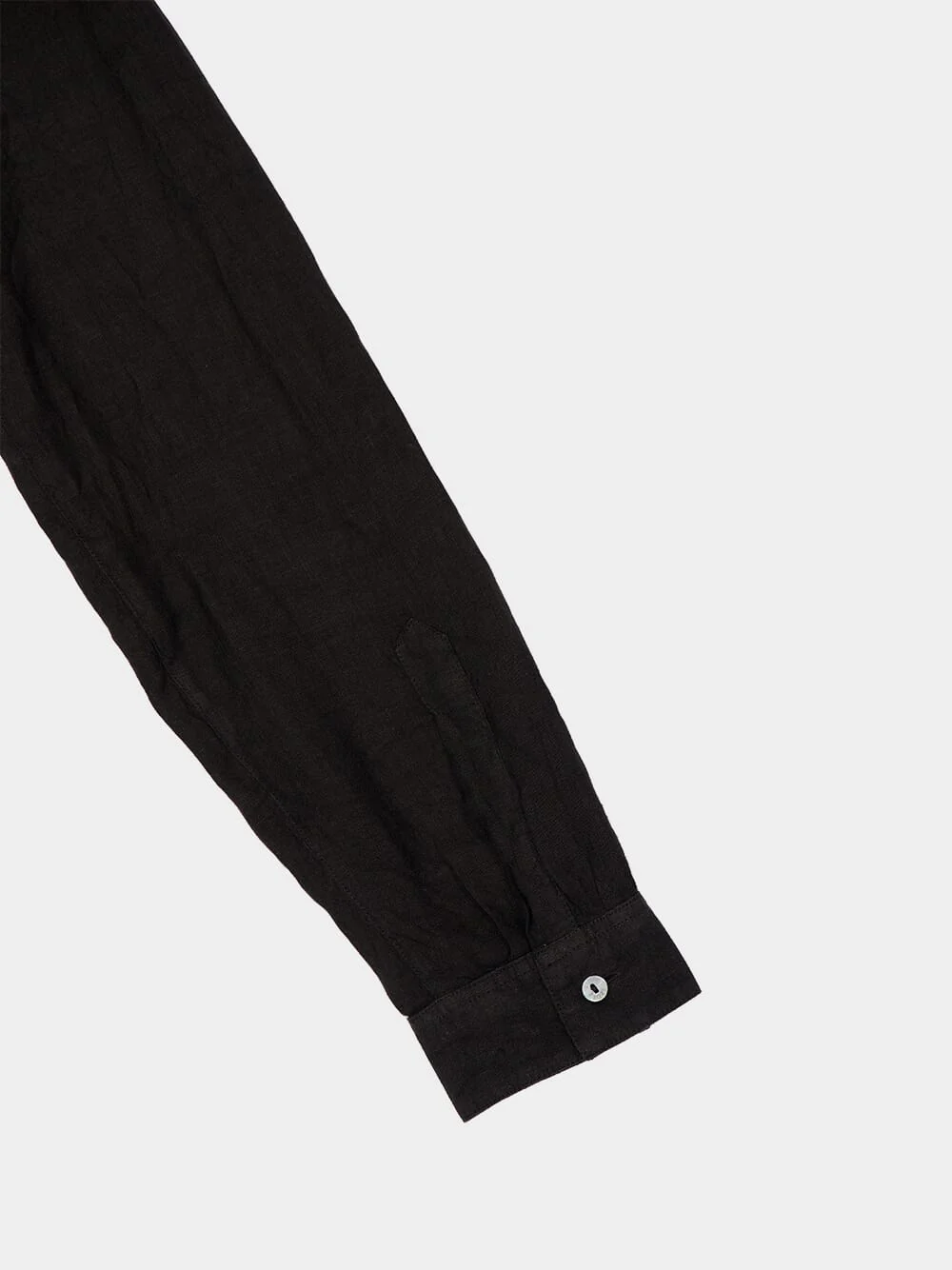 Black Long Sleeve Linen Shirt - Image 4