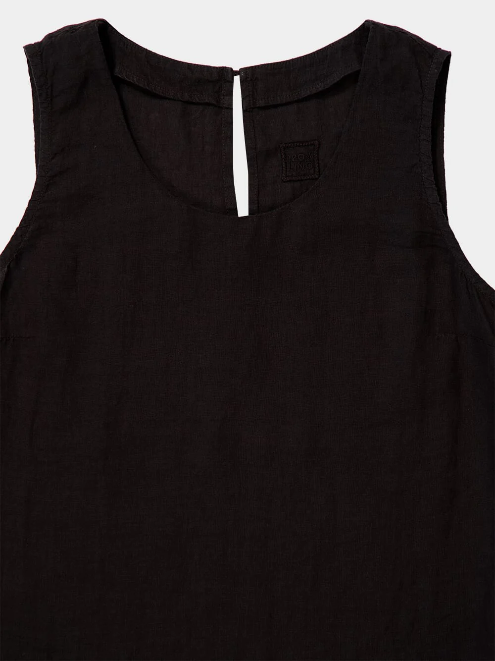 Black Sleeveless Linen Top - Image 3