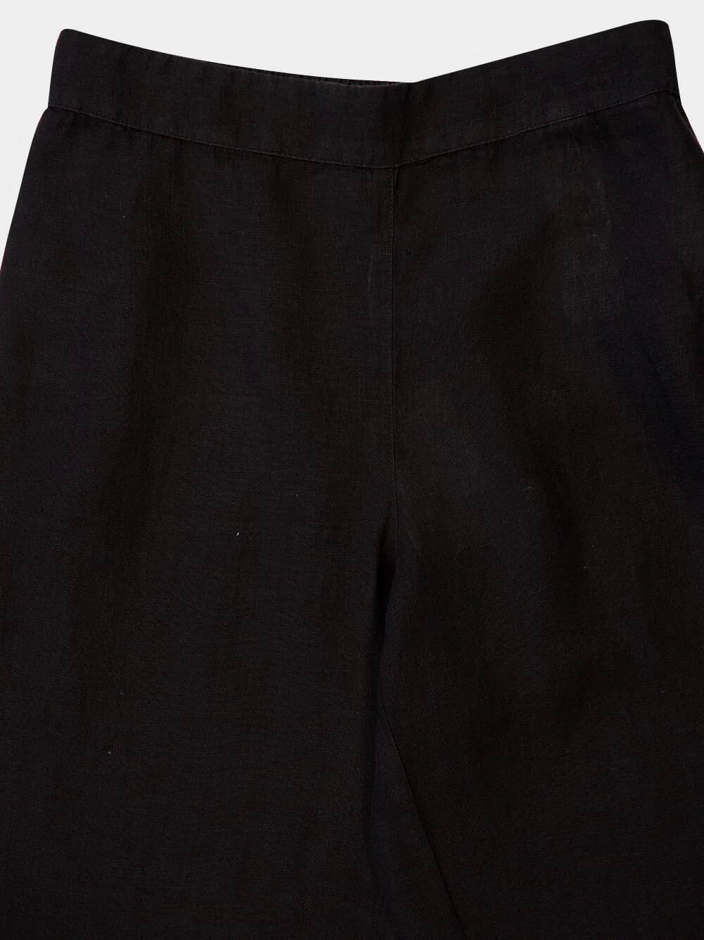 Black Wide-Leg Linen Pants - Image 3