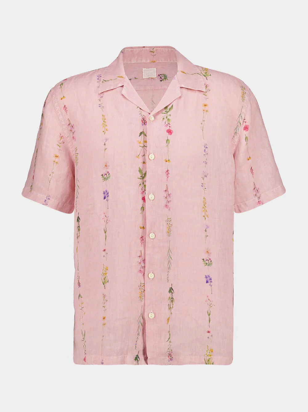 Bouquet Pink Floral Linen Shirt