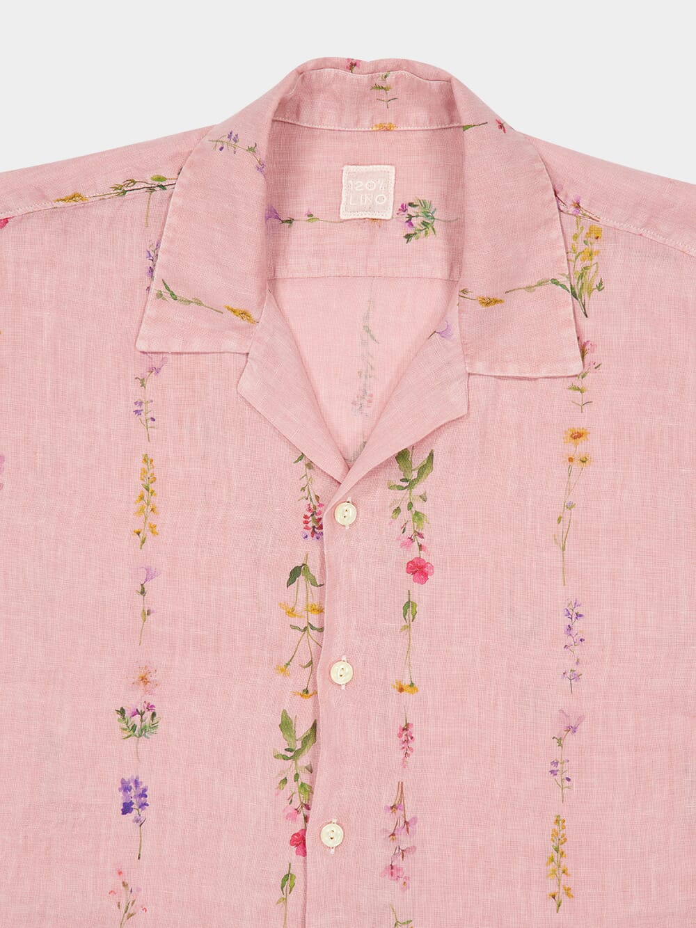 Bouquet Pink Floral Linen Shirt - Image 3