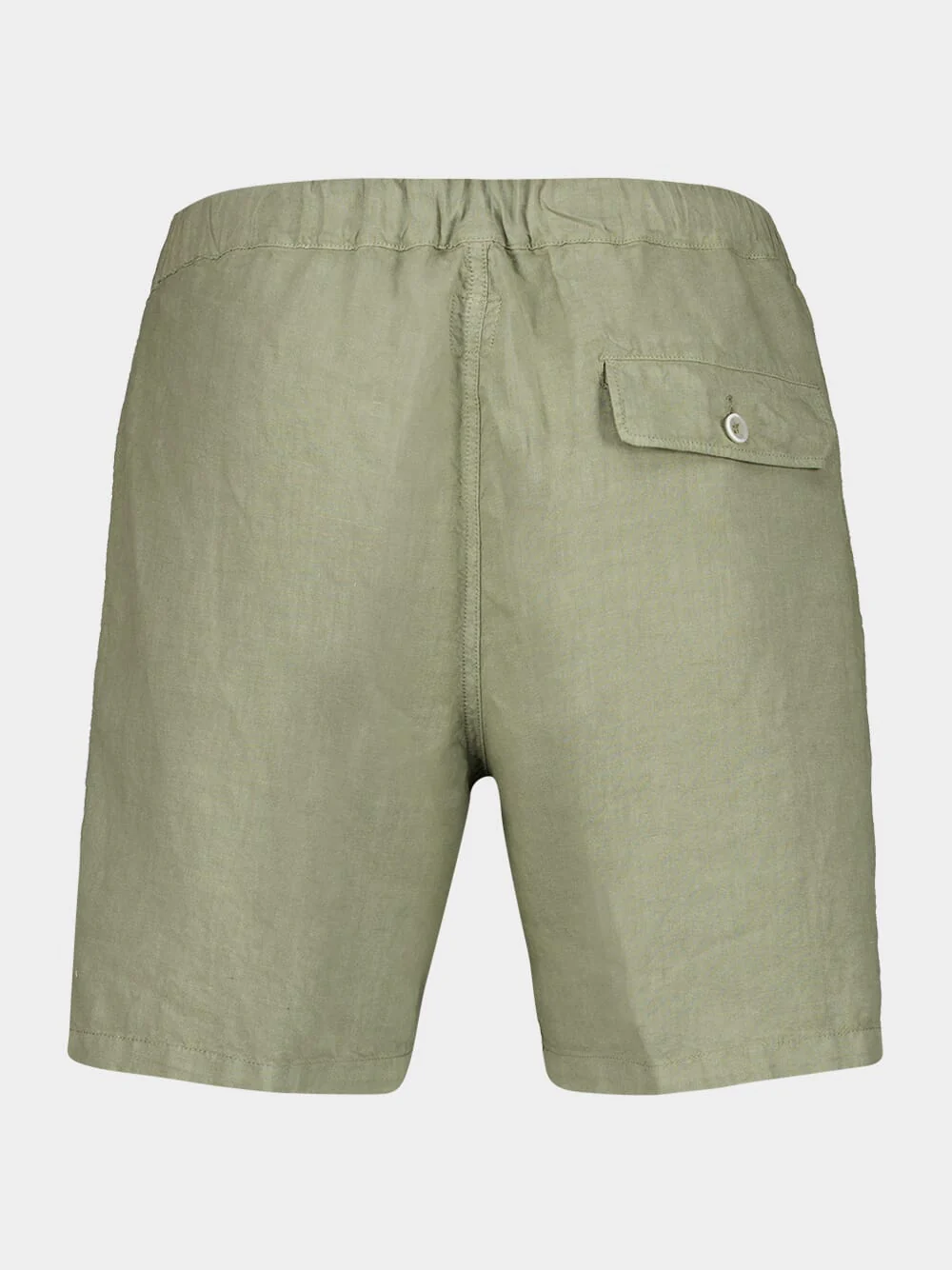 Cactus Green Linen Bermuda Shorts - Image 2