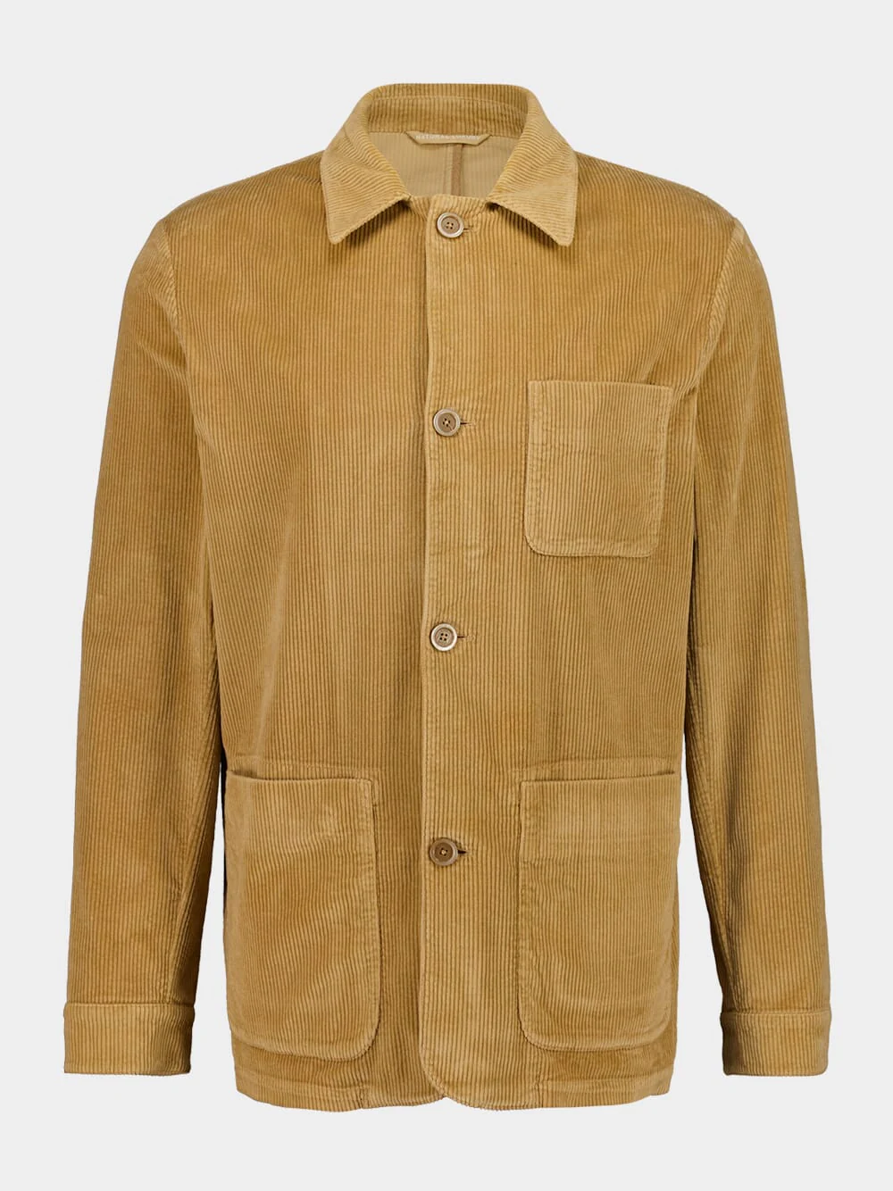 Caramel Cotton Buttoned Jacket