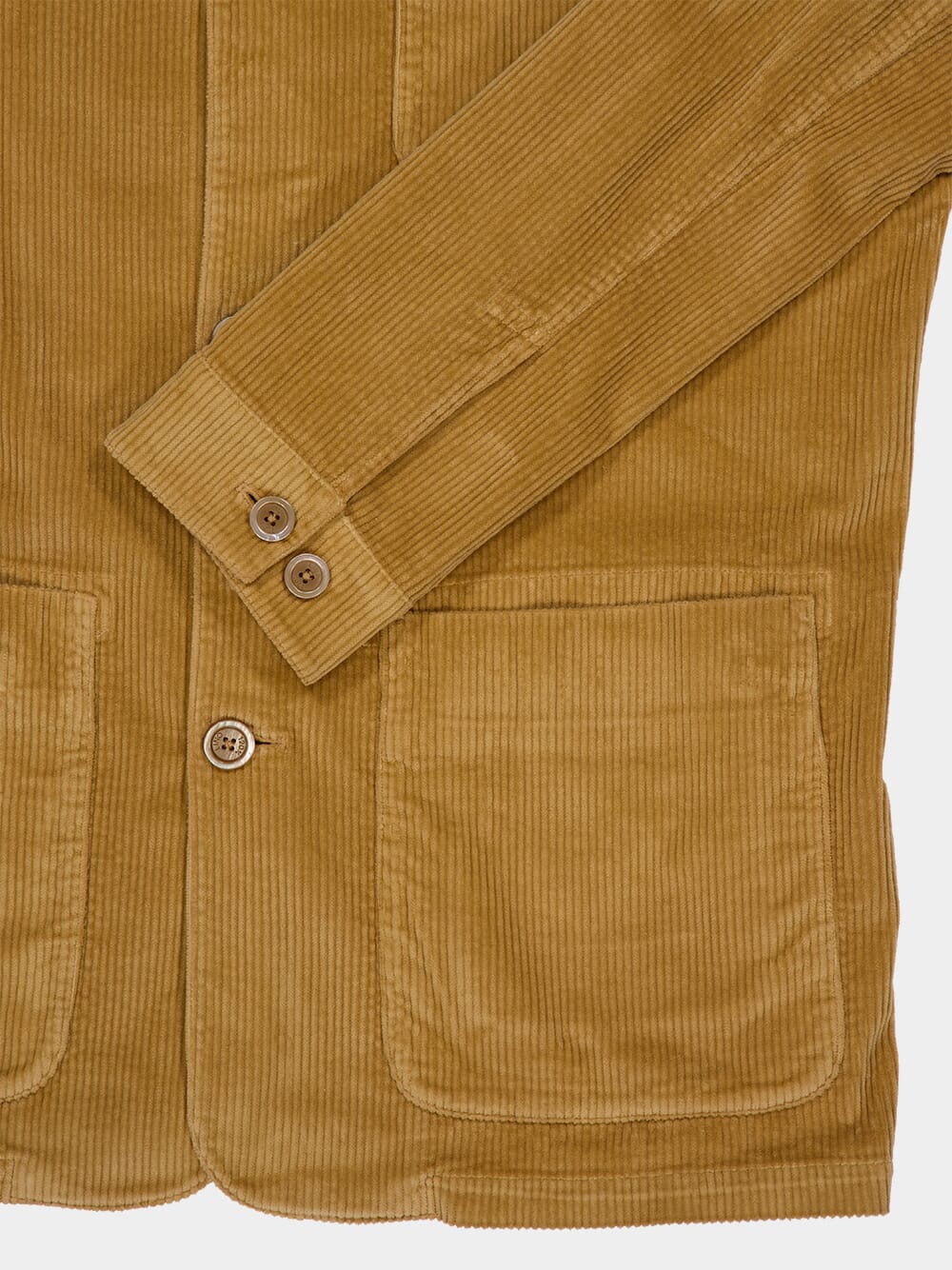 Caramel Cotton Buttoned Jacket - Image 4