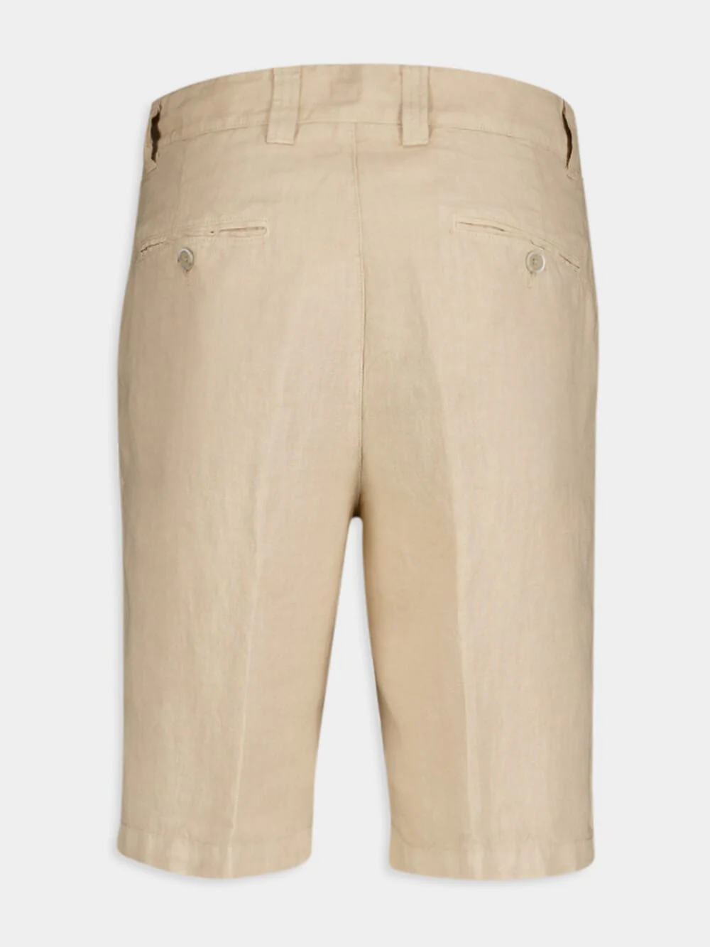 Beige Linen Bermuda Shorts - Image 2
