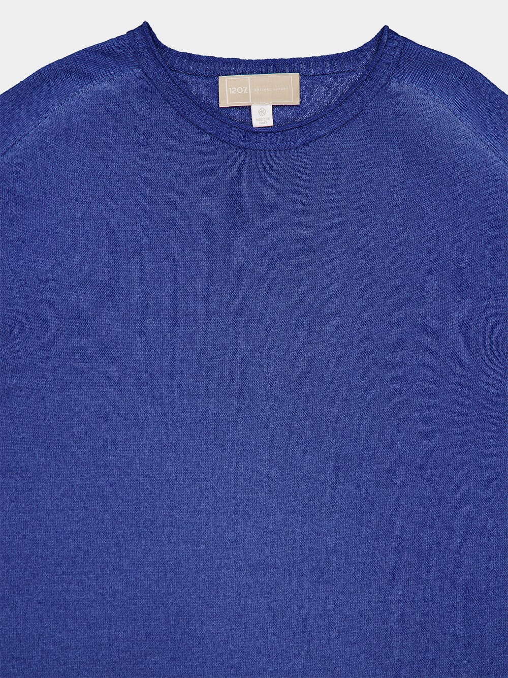 Blue Cashmere C-Neck Sweater - Image 3