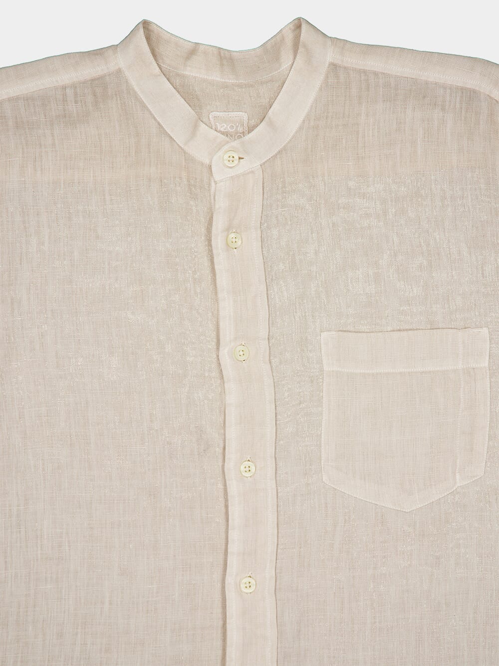 Classic Beige Linen Shirt - Image 3
