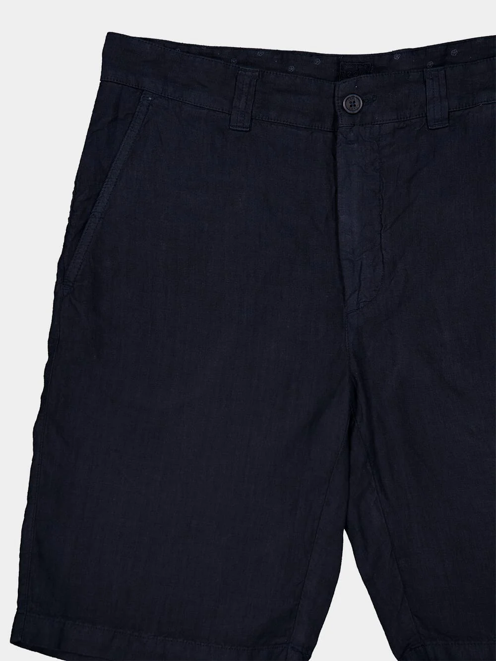 Classic Navy Linen Shorts - Image 3