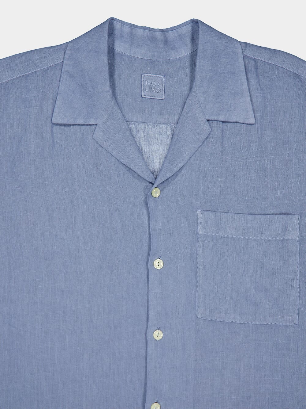 Linen Button-Down Light Blue Shirt - Image 3