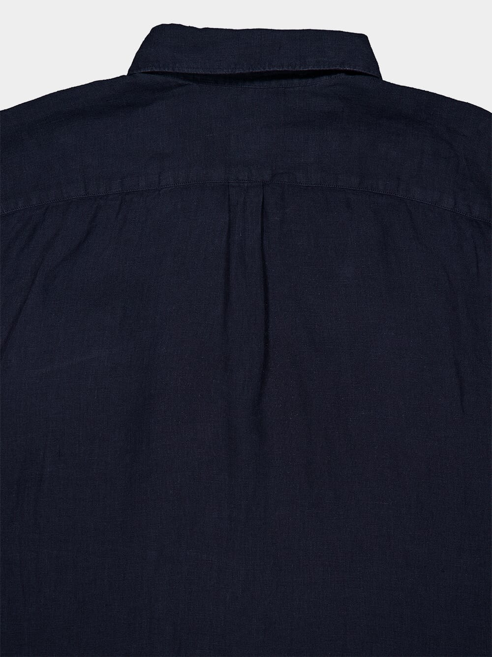 Regular Fit Navy Linen Shirt - Image 4