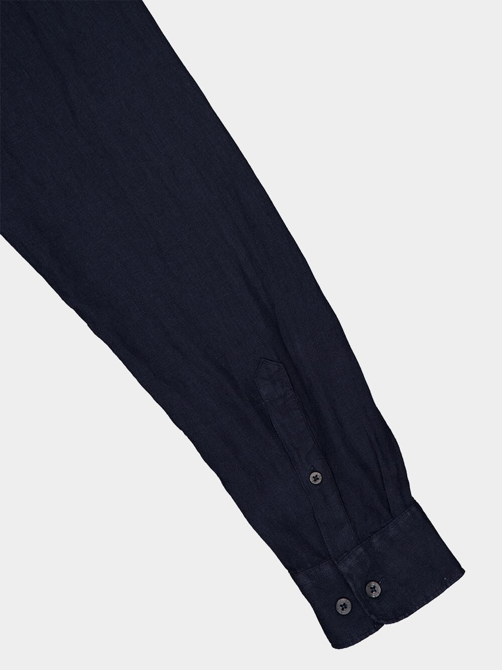 Regular Fit Navy Linen Shirt - Image 5