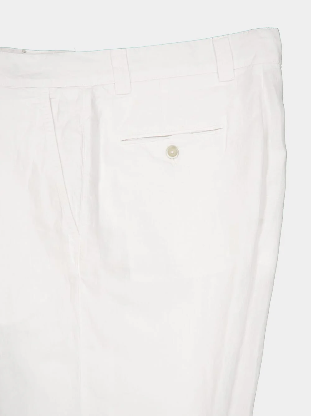White Linen Bermuda Shorts - Image 3
