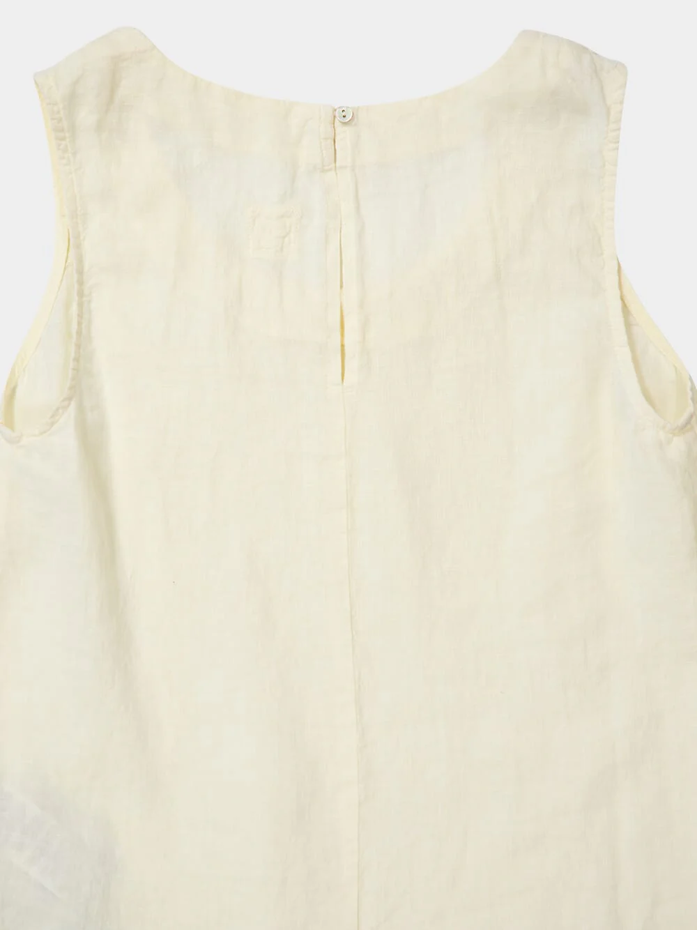 Ecru Sleeveless Linen Top - Image 4