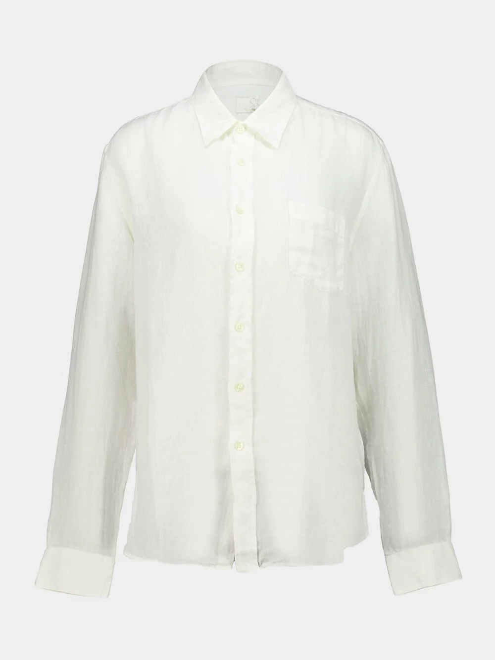 Ice White Linen Regular Fit Shirt