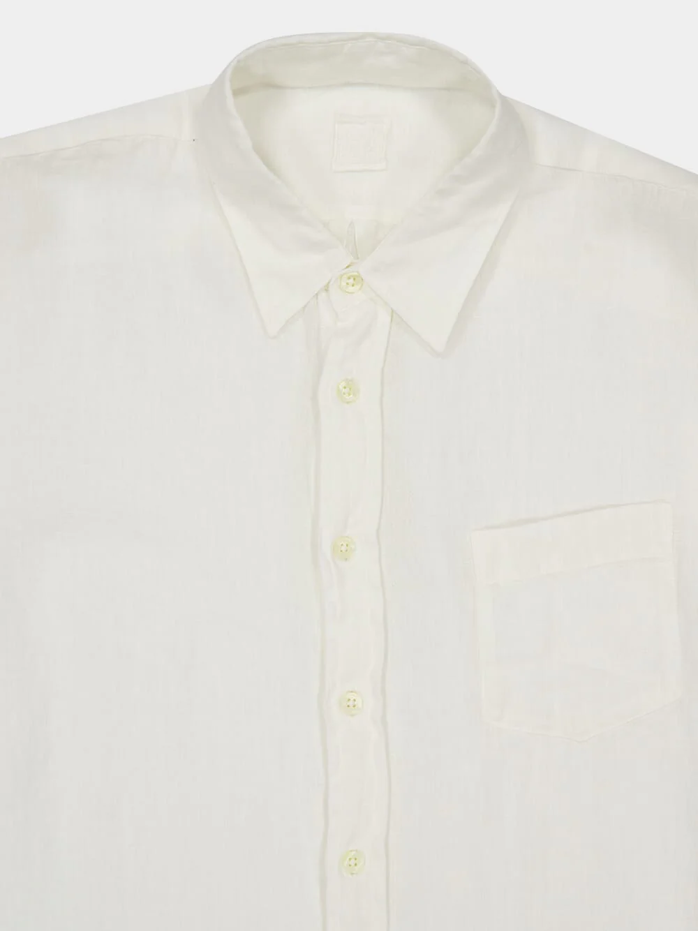 Ice White Linen Regular Fit Shirt - Image 3