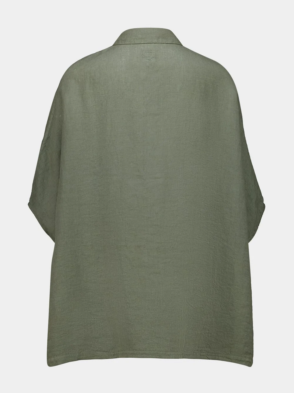 Khaki Linen Short Sleeve Shirt - Image 2