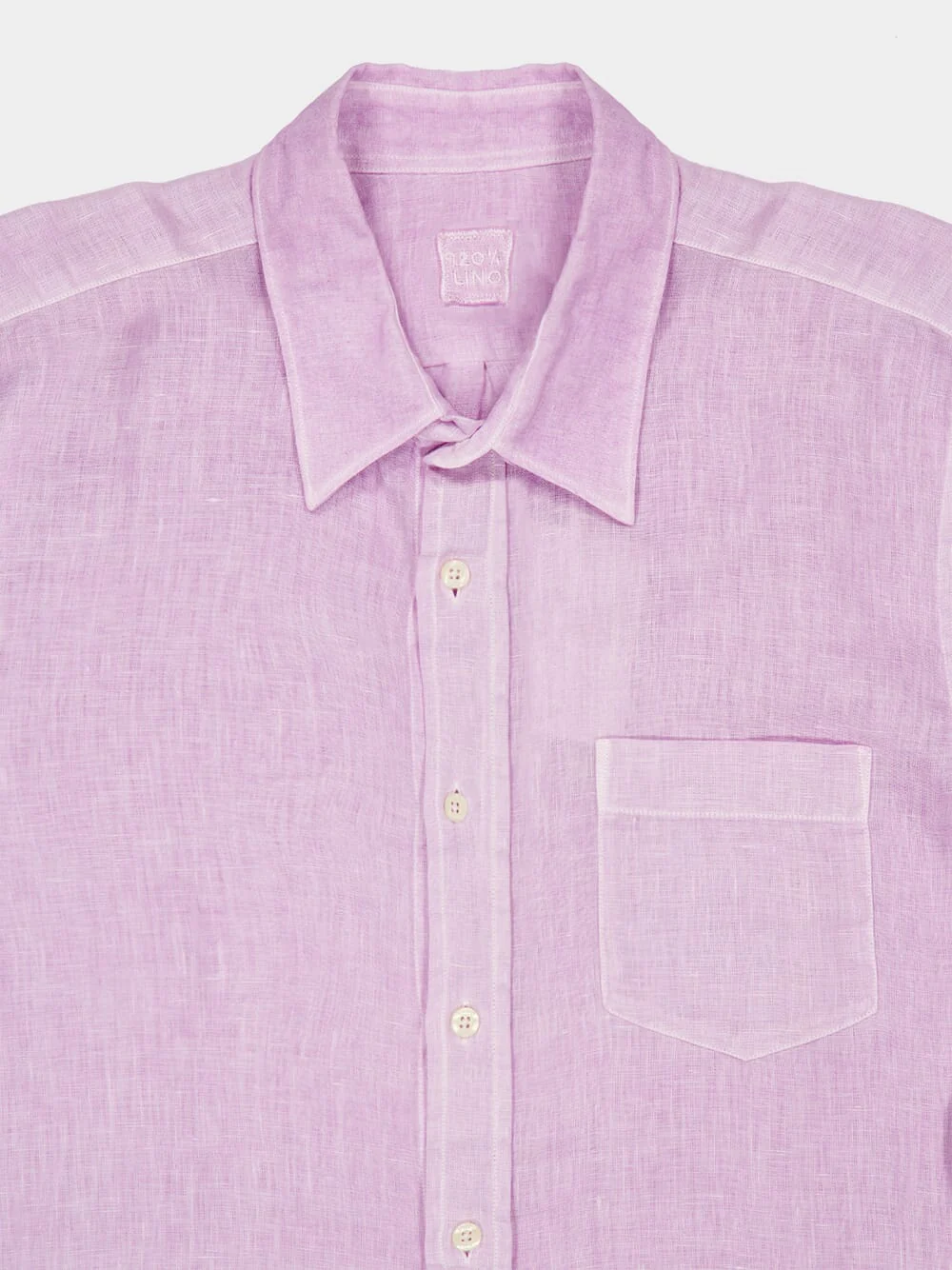 Lilac Soft Fade Linen Shirt - Image 3