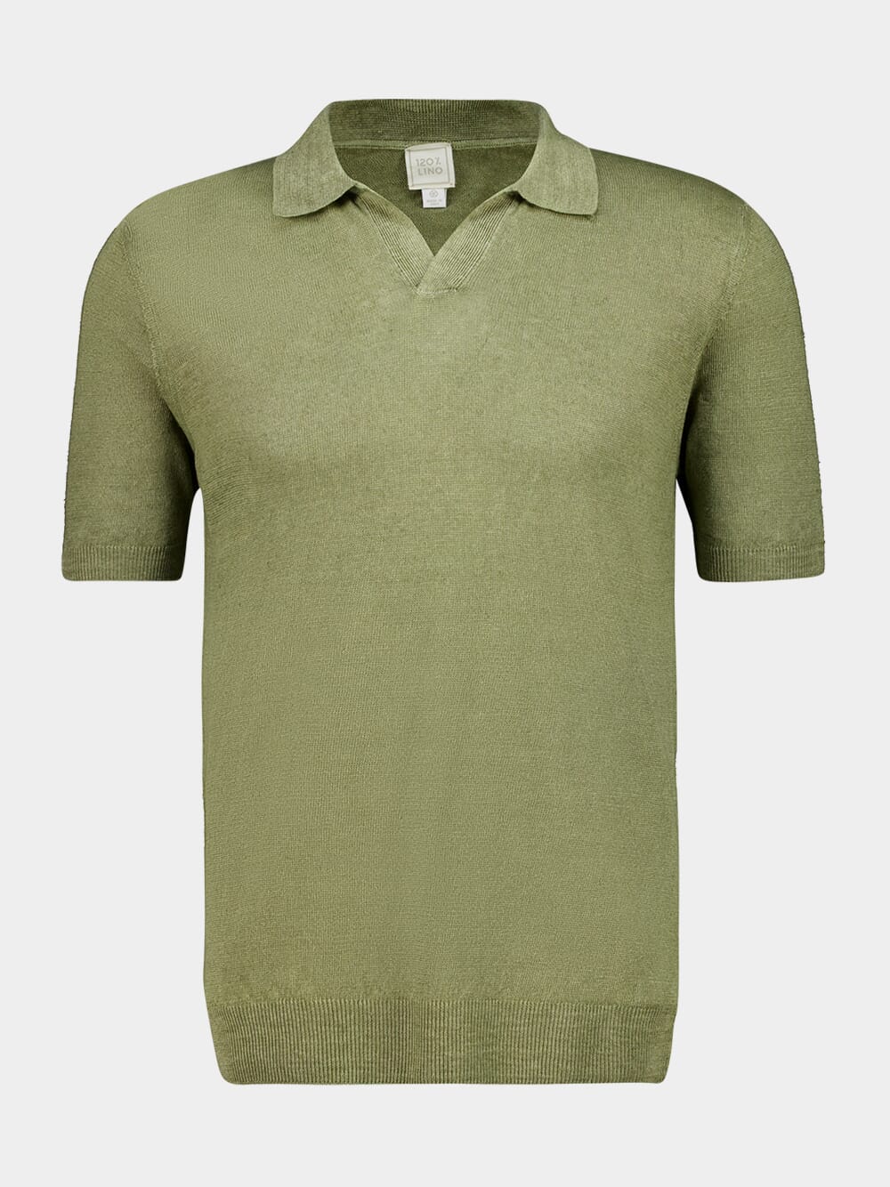 Military Green Linen Polo Shirt
