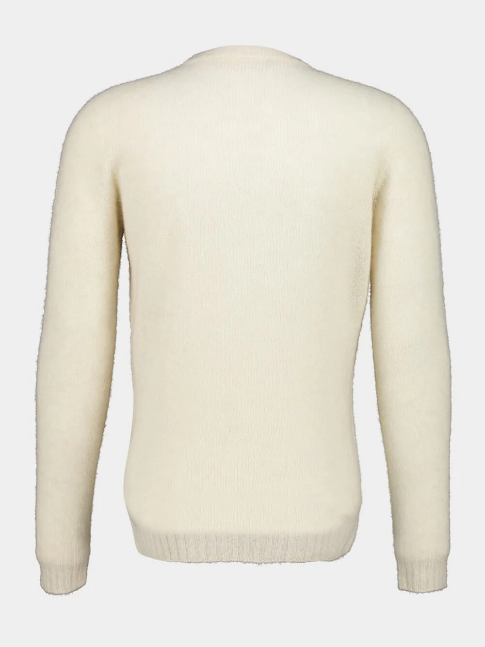 Natural Wool Crew-Neck Knit Sweater - Image 2