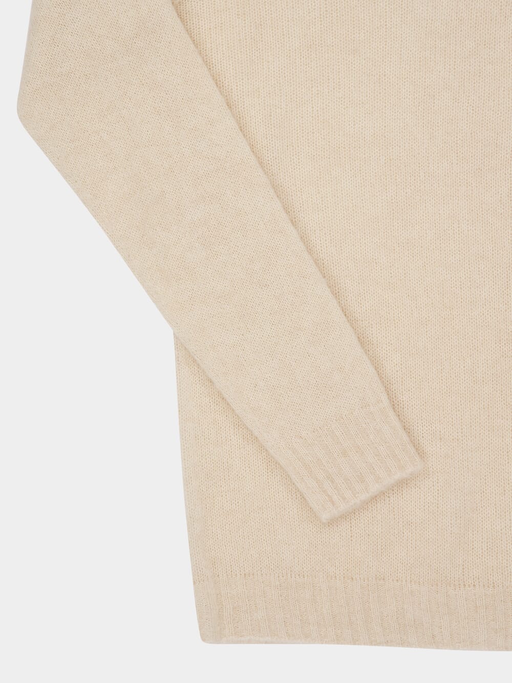Natural Wool Crew-Neck Knit Sweater - Image 4