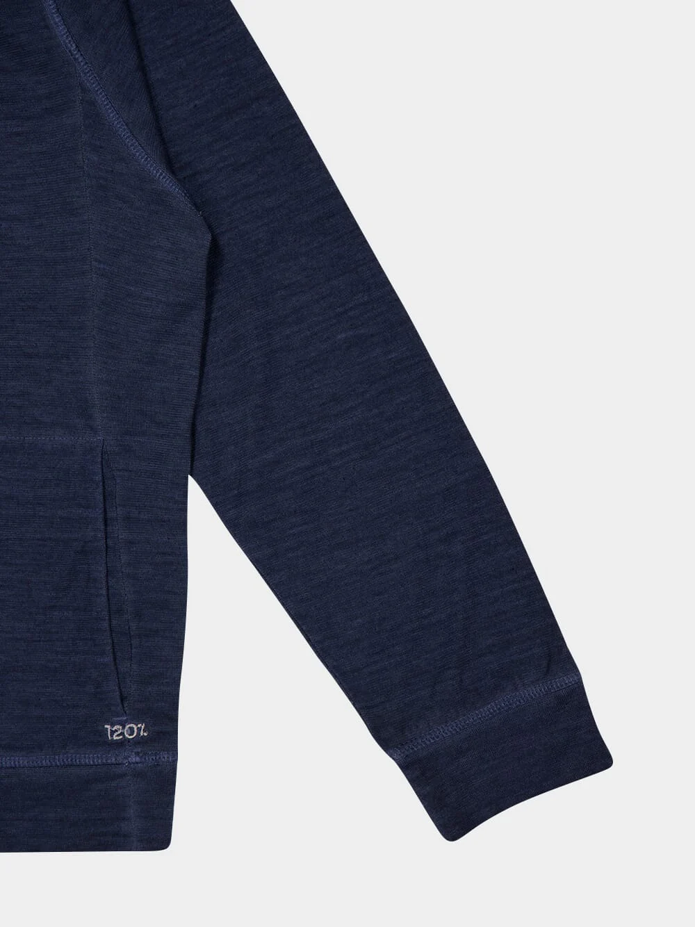 Navy Blue Fade Long-Sleeve Hooded Sweatshirt - Image 4
