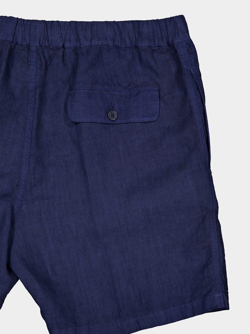 Navy Blue Linen Bermuda Shorts - Image 4