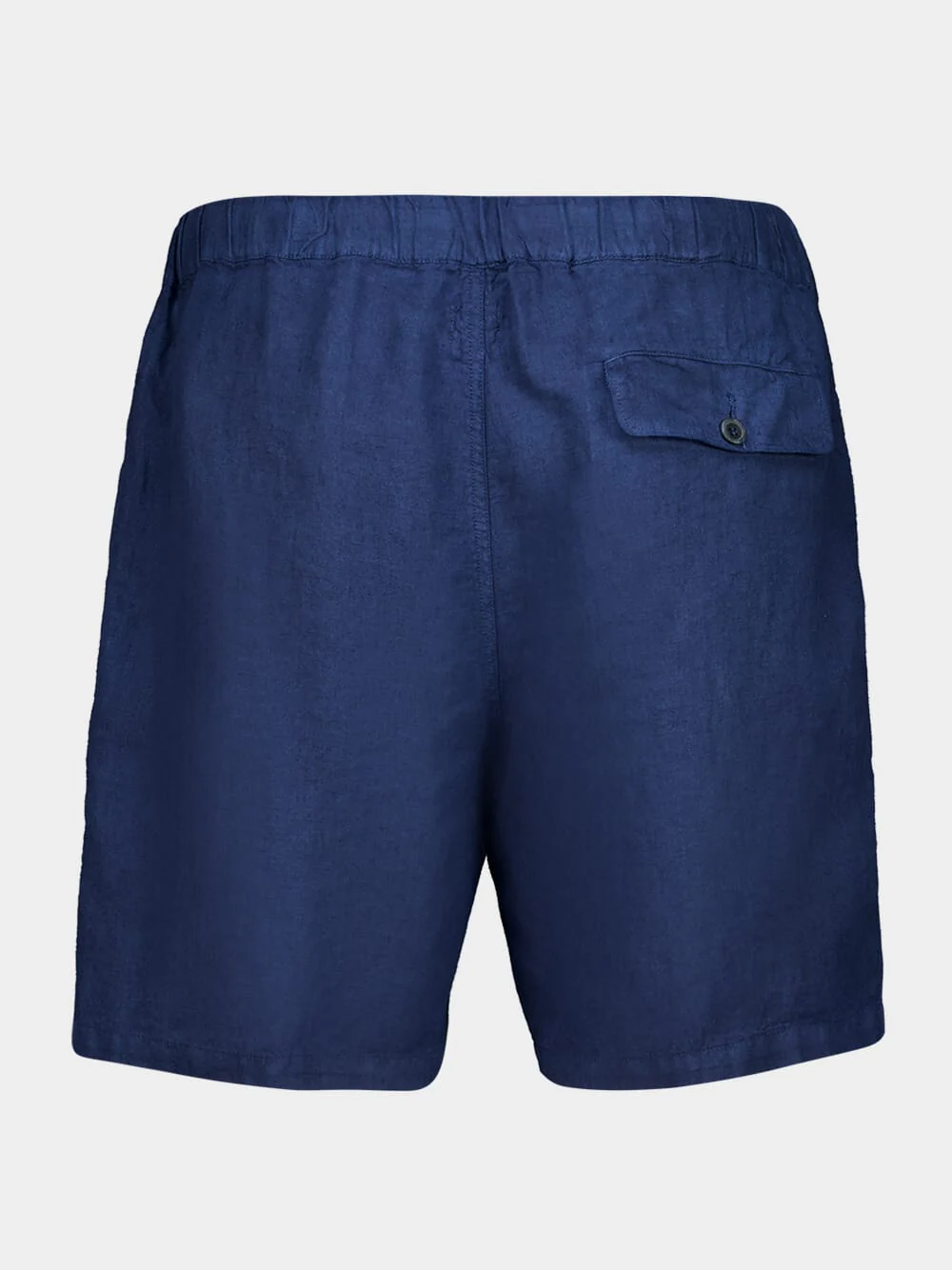 Navy Blue Linen Bermuda Shorts - Image 2