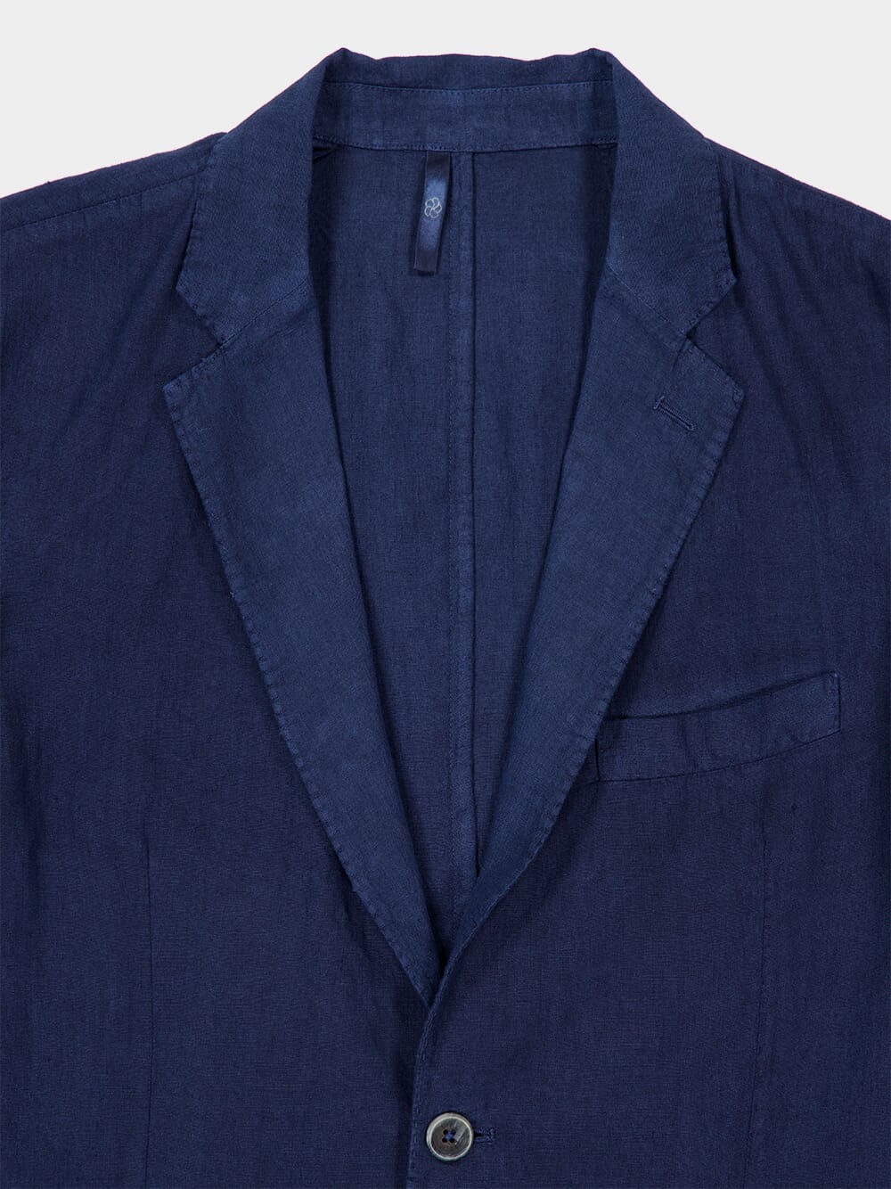 Navy Blue Linen Blazer - Image 3