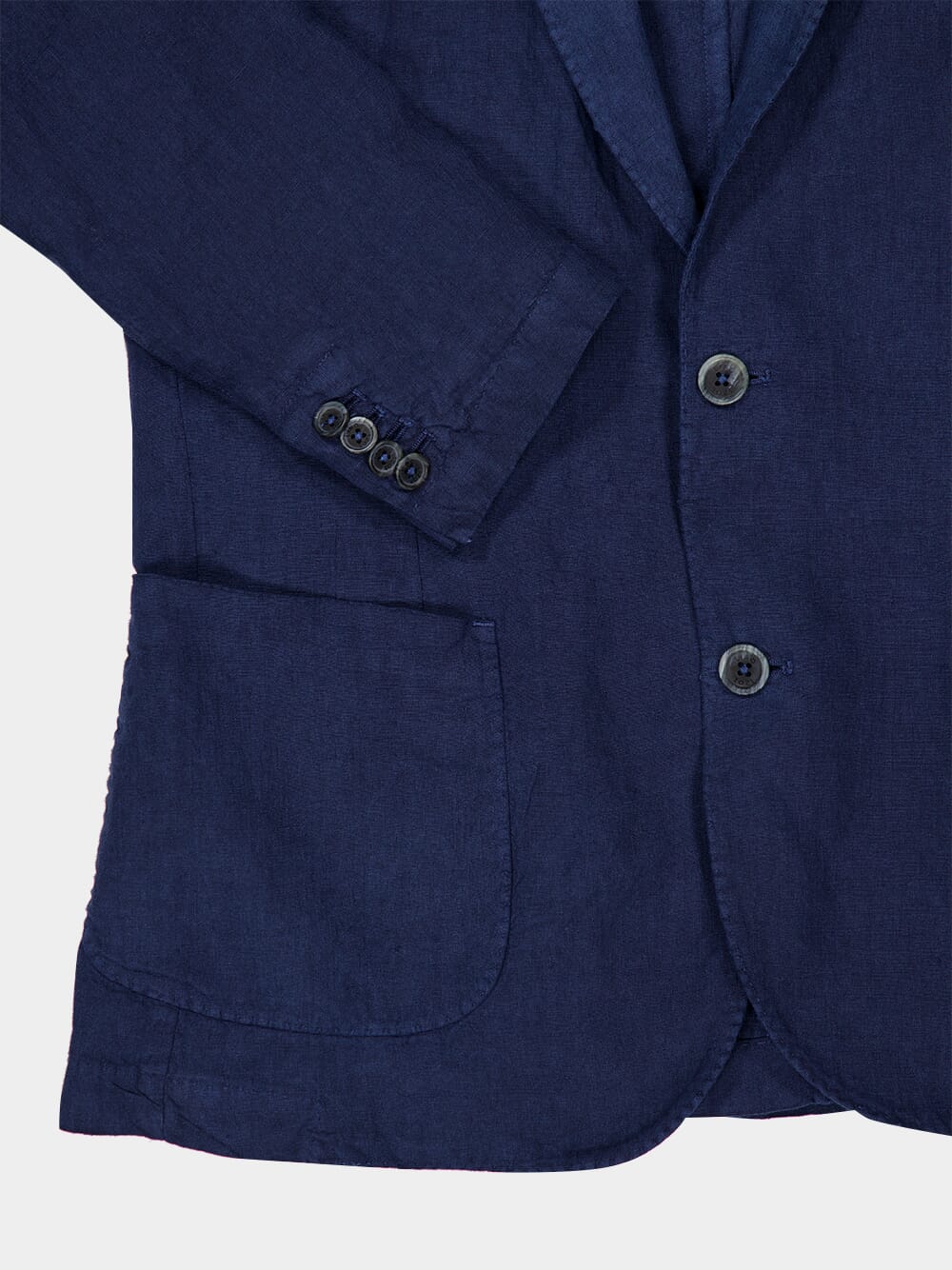 Navy Blue Linen Blazer - Image 4