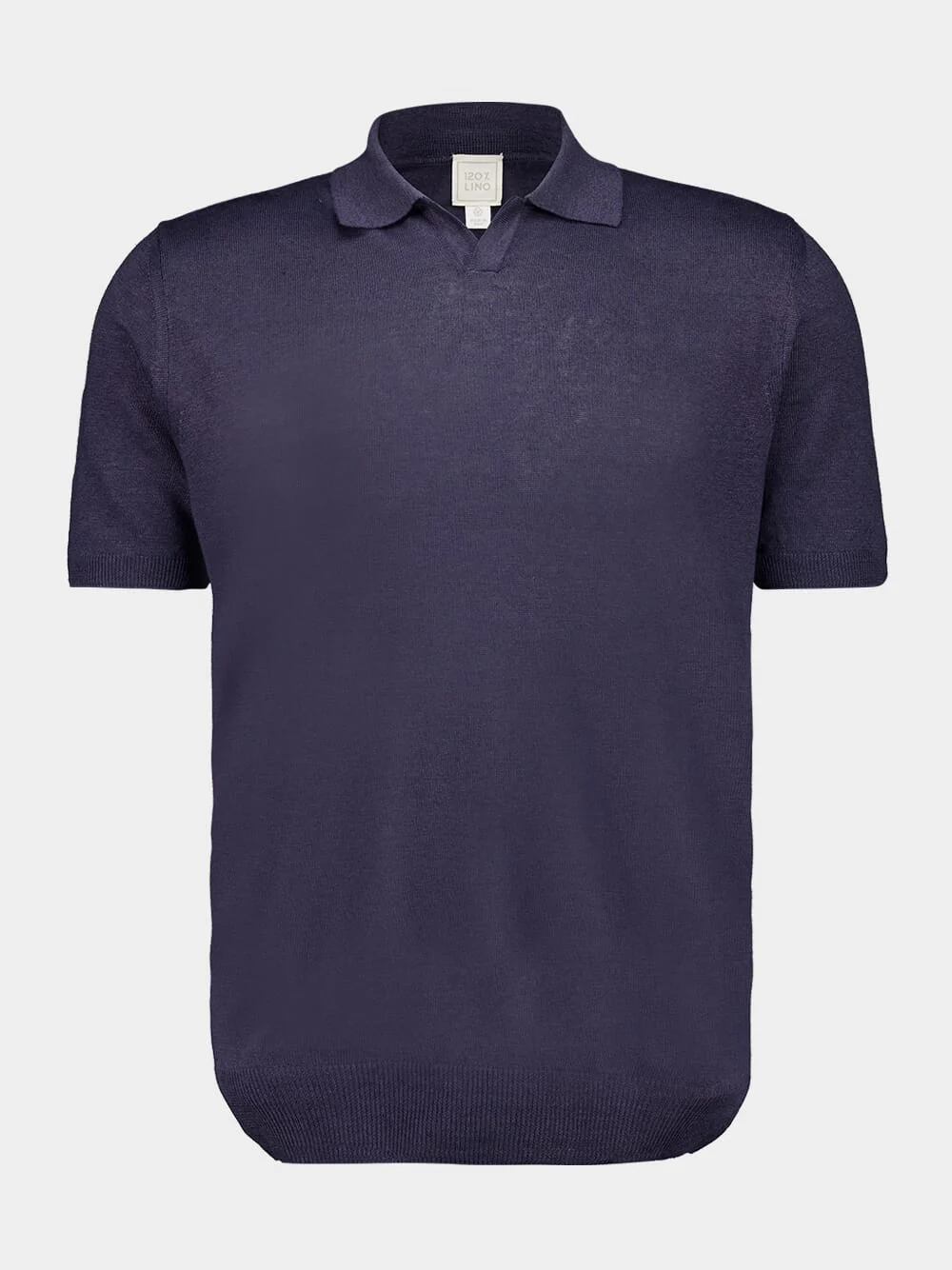 Navy Blue Short-Sleeve Knit Jumper