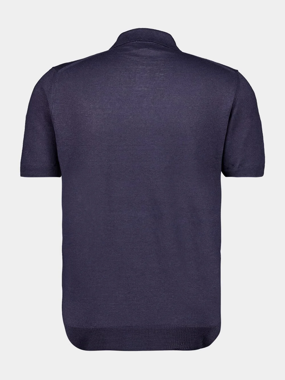 Navy Blue Short-Sleeve Knit Jumper - Image 2