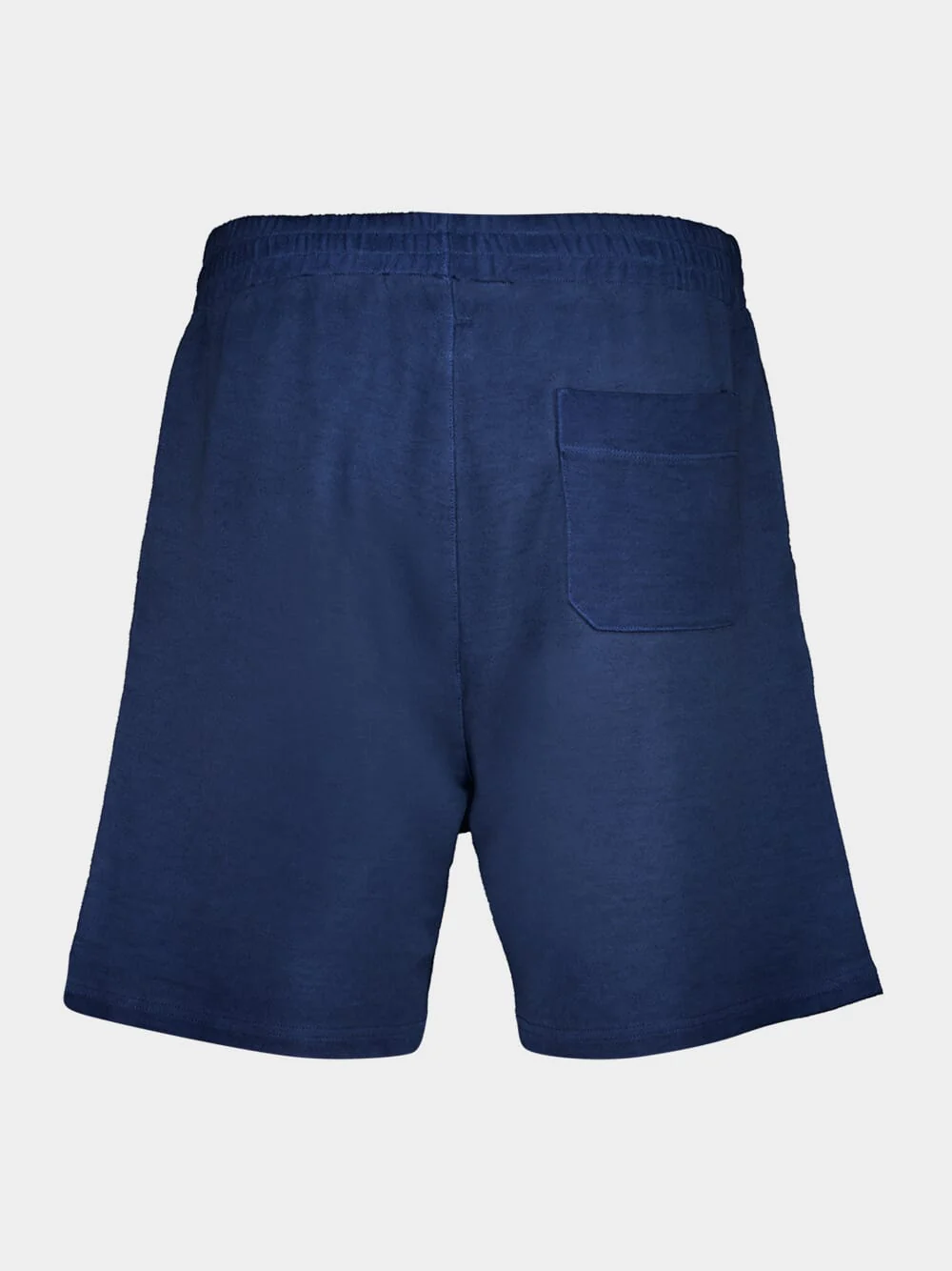 Navy Fleece Linen Shorts - Image 2