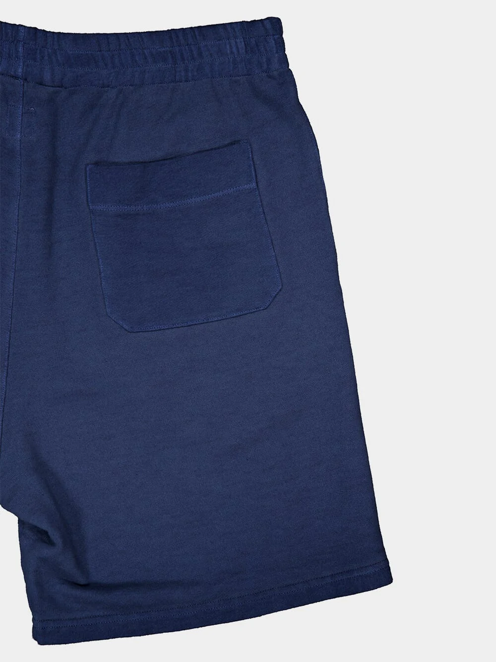 Navy Fleece Linen Shorts - Image 4