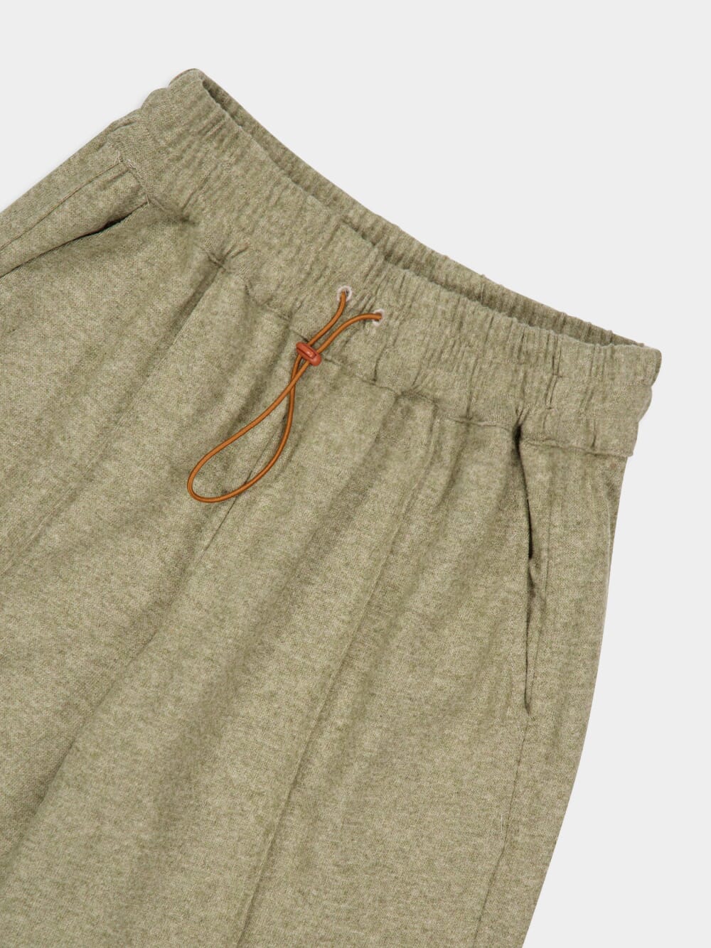 Pistache Green Wool and Cashmere Wide-Leg Trousers - Image 3