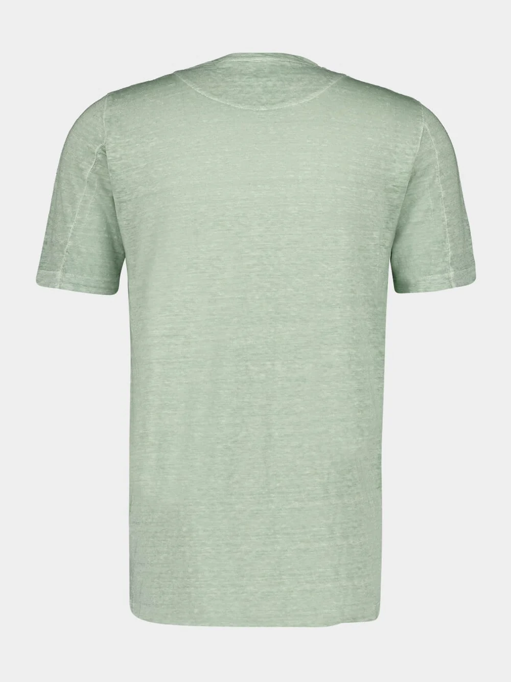 Pistache Soft Fade Linen Short Sleeve T-Shirt - Image 2