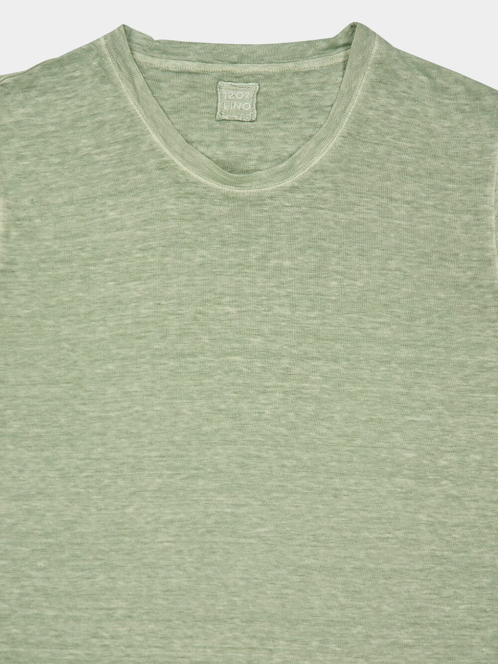 Pistache Soft Fade Linen Short Sleeve T-Shirt - Image 3