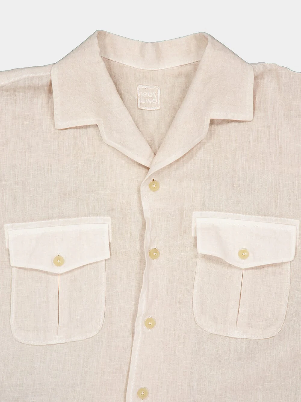 Safari Soft Fade Linen Shirt with Pockets - Image 3