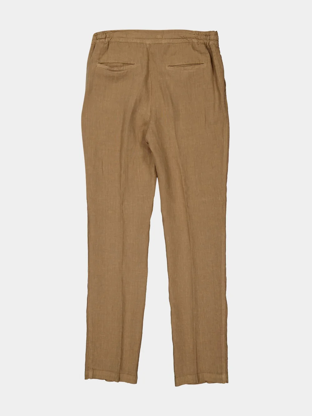 Savana Beige Linen Drawstring Trousers - Image 6