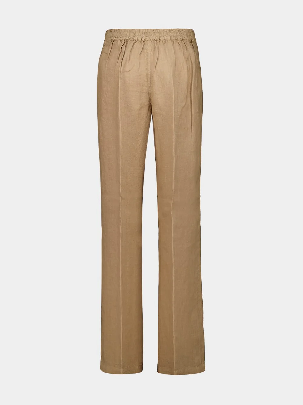 Savana Brown Linen Casual Fit Trousers - Image 2