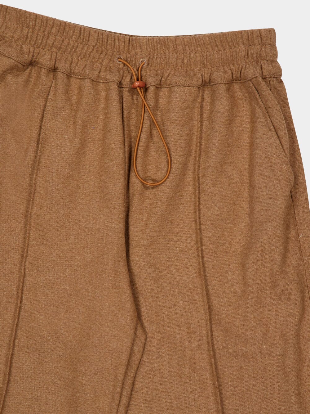 Teddy Brown Wool and Cashmere Wide-Leg Trousers - Image 3
