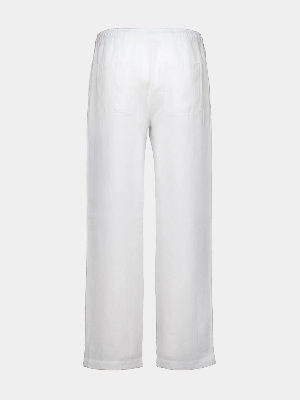 White Drawstring Linen Pants - Image 2