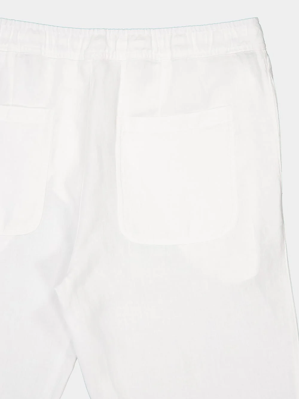 White Drawstring Linen Pants - Image 4